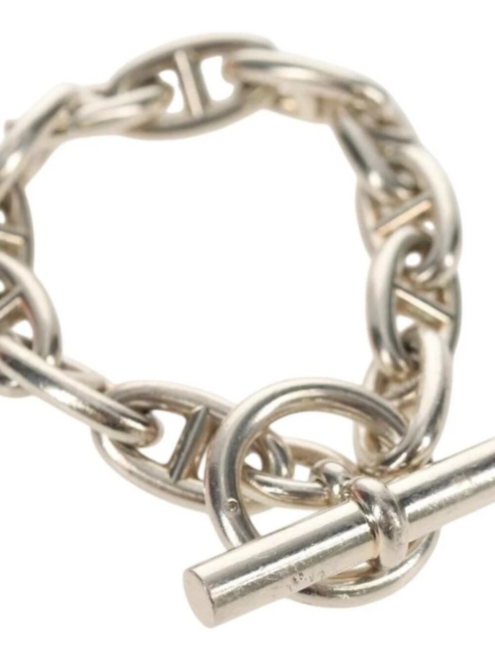 HERMES Chaine D'Ancre GM Bracelet Ag925 12 Links Silver Auth 140416SM